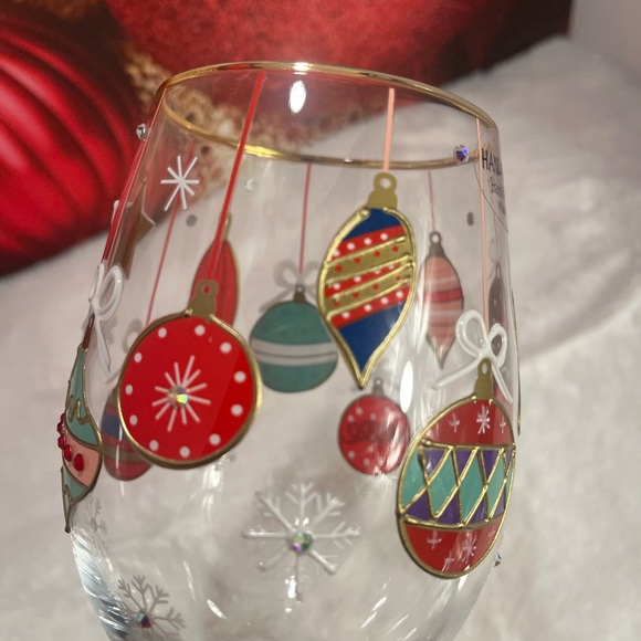 10 inches tall Christmas bulb sparkling wine glass perfect . - Picture 6 of 7